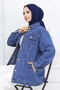 Hijab Denim Jacket Navy Blue 704 - 3