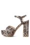 Women's Platform Shoes - Elit Pm08 K3026-5T Leopard Model - 3