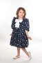 Girls' Puffy Evening Dress with Bow and Polka Dot_M2438 - 3