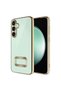 Galaxy S24 Fe Case Camera Lens Protected Edges Colorful Logo Showing Omega Cover - Gold - 6