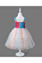 SAPS Butterfly Embellished Square Neck Party Dress - Multicolor - 2