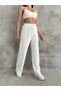 Women's High Waist Elastic Waist 100% Cotton Wide Leg Comfortable Fit Sports Stylish Jogger Pants - 5