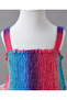 SAPS Butterfly Embellished Square Neck Party Dress - Multicolor - 4