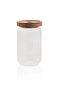 4-Piece Glass Storage Container with Wooden Lid -jar 1000-700-500-300 ml - 7