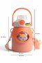 Children's Crossbody Large Capacity Stainless Steel Thermos Cup with Straw (Imported) - 2