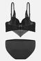 Kyle Lace Bra Panty Set - Unpadded Underwire - 6011 - Black - 2