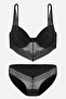 Kyle Lace Bra Panty Set - Unpadded Underwire - 6011 - Black