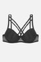 Desire Tulle Detailed Bra Panty Set - Push up Padded, Underwired - 2489 - Black - 3