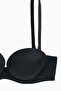 Olympos Strapless Micro Bra - Double Push Up, Extra Padding - Basic - 2536 - Black - 2
