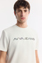 Men's Ecru Crew Neck Reflective Bi-Stretch Interlock Regular Fit T-Shirt A51Y1037 - 3