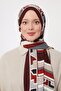 Coffee geometric pattern royal shawl - 2