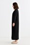 Modal Knitted Long Basic Dress Black - 4