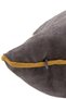 Panbiy Panoroma Color Option Mustard Piping Gray Throw Pillow Cover Decorative Plain Simple Punch - 3