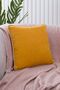 Cream Piping Yellow Throw Pillow Cover with Color Options Decorative Plain Simple Punch Panoroma Panbiy