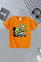 Game and Dinosaur Printed 3 Pack Unisex Orange-White-Baby Blue Kids T-Shirt - 4