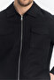 Davix Men's Black Spring over Jacket Thin Jacket 100% Linen Linen New Season - 3