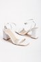 Women's 8 cm Thick Heeled Double Strap Shoes - 2