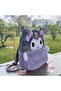Kuromi Backpack Large Capacity, Cute Cartoon Design with Plush Details, Daily Use & Hed - 3