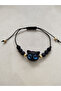 Natural Lava Stone Elevator Bracelet with Cat Charm Figure - 2