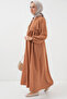 Women's Long Hijab Dress 2525 - Tan - 2