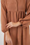 Women's Long Hijab Dress 2525 - Tan - 5