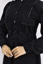 Shirred Waist Denim Dress Black 6824 - 3
