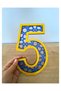 5 Year Old Birthday Table Decoration (F.Garden Themed Yellow-Dark Blue) - 4