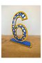 6 Year Old Birthday Table Decoration (F.Garden Themed Yellow-Dark Blue) - 3