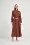 Women's Comfortable Fit Belted Modal Dress Tile 31016 - 6