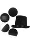 Black Color Ringmaster Magician Hat Top Hat for Adults - 4