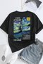 qubo Unisex Oversized Printed Cotton Crew Neck Short Sleeve T-shirt