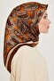 بنقشة إثنية Twill Pure حرير وشاح 9208D 08 - 2