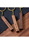 5pcs 5PCS Walnut Keychain Blank Wooden Keychain Blanks with Leather Strap Unfinished Wooden Keychain - 2