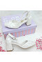 6.5 cm Heeled Lace Design Low Slope Comfortable Stiletto Bridal Shoes Aslı Acar - 2
