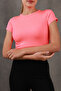 Corded Elastic Waist Crew Neck Crop Missbz2368 - 6