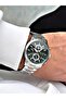 Functional silver-navy blue waterproof steel band men's wristwatch - 3