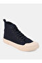 Hi-Top Canvas Lace Up Sneakers - 8