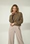 Women's High Waist Plaszo Stone Color Pants - 3