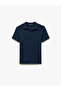 Cotton Slim Fit Short Sleeve V-Neck Polo T-Shirt