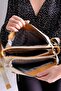 Women's Cream Tan 3D Just & Polo Patterned Shoulder and Hand Bag - 4