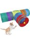 Colorful Cat Toy Three Way Tunnel