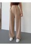 Women's High-Waisted Velcro Closure Palazzo Fabric Pants