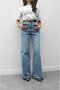 Blue Leg Detailed Wide Leg Jeans - 4