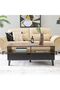 Jilly 2 Drawer Coffee Table  L110xW55xH47cm - Columbia/Black