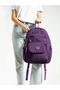 Fcstore Crinkle Fabric Water Resistant Large Size Purple Clinker Backpack/Laptop School Bag - 5