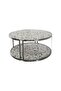 Venveto Round Coffee Table  L90xW90xH40cm - White Pattern - 4