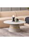Margaret Round Coffee Table  L100xW100xH40cm - Beige / Terrazo / Gold - 2