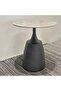 Ramsy Round End Table  L45xW45xH52.5cm - Light Grey/Gunmetal Black - 3
