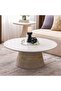 Margaret Round Coffee Table  L100xW100xH40cm - Beige / Terrazo / Gold