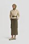 Cargo Pocket Pencil Skirt 25Y1824 Khaki Shoes - 3